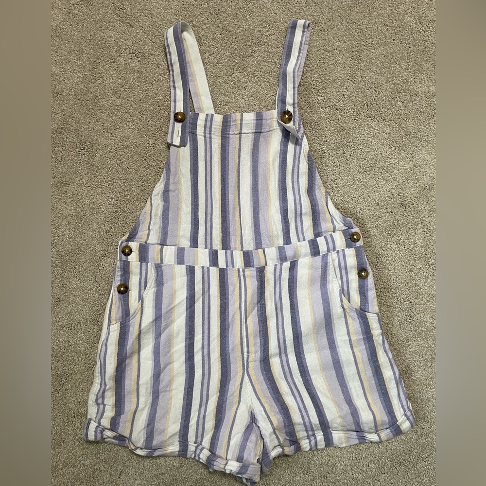 Striped Pastel Hollister Shorts Overalls
